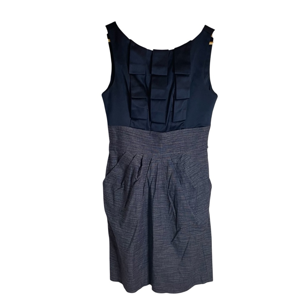 Teeze Me Elegant Navy Blue Sleeveless Dress with Pockets Size 9 preppy  vintage